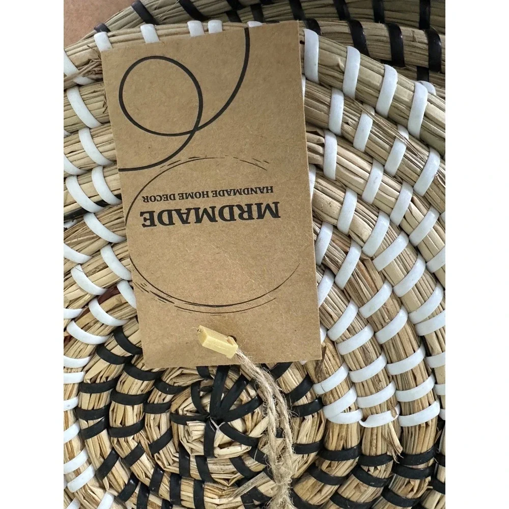 MRDMADE wall art decor baskets set of 5 Handmade natural Woven Boho